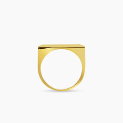 7" SIGNET RING LADIES RINGS IN (SAUDI) 18K YELLOW GOLD