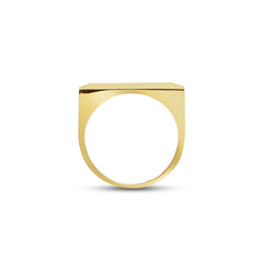 7" SIGNET RING LADIES RINGS IN 18K YELLOW GOLD