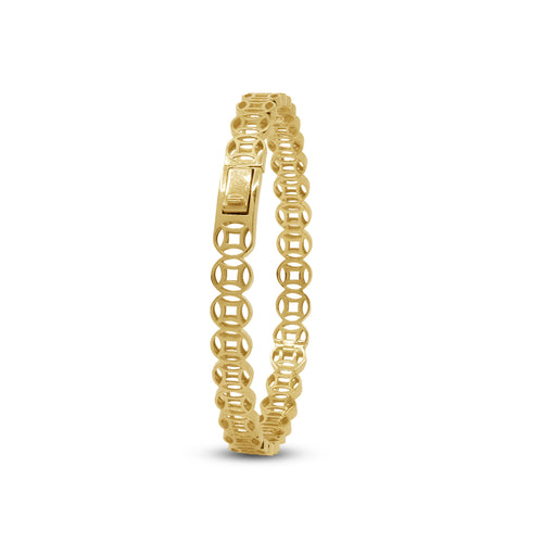 MONEY CATCHER LADIES BANGLE IN 18K YELLOW GOLD