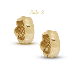 TWISTED KNOT CHUNKY HOOP EARRINGS IN (SAUDI) 18K YELLOW GOLD