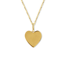 HEART PENDANT WITH CHAIN IN 18K YELLOW GOLD