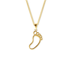 FOOT PENDANT WITH CHAIN IN 18K YELLOW GOLD