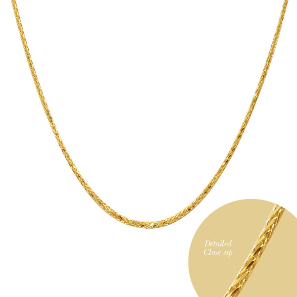 18 INCHES - FOXTAIL CHAIN IN 18K YELLOW GOLD (3)