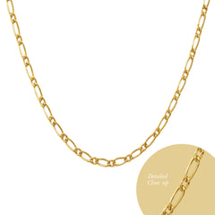 20 INCHES - 2 IN 1 BARB CHAIN IN 18K (SAUDI) YELLOW GOLD (1)