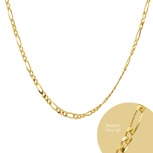 20 INCHES - 3 IN 1 BARB CHAIN IN 18K (SAUDI) YELLOW GOLD (2)