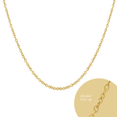 18 INCHES - ROUND CHAIN IN 18K (SAUDI) YELLOW GOLD