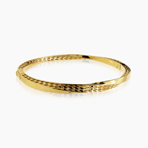 TWISTED LADIES BANGLE IN (SAUDI) 18K YELLOW GOLD
