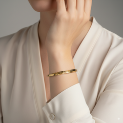 TWISTED LADIES BANGLE IN (SAUDI) 18K YELLOW GOLD