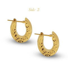 HORSESHOE LADIES EARRINGS IN (ITALIAN) 18K YELLOW GOLD