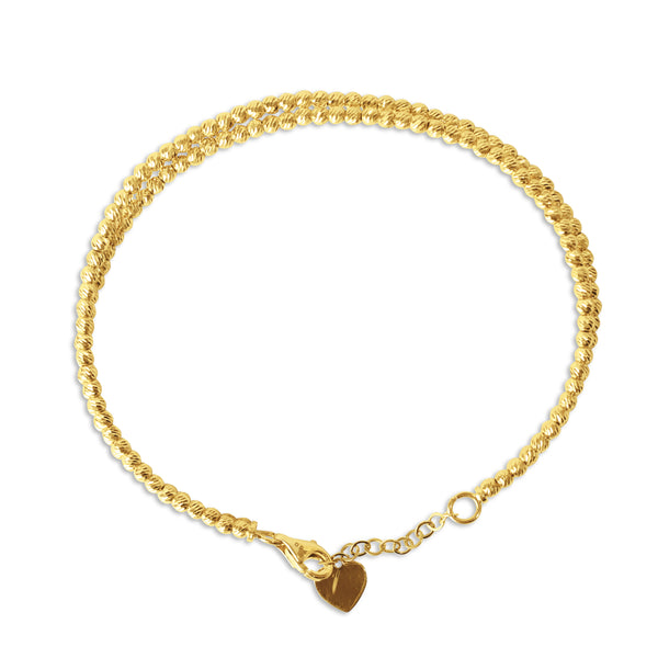 DOUBLE LAYERED BALL BRACELET IN 18K YELLOW GOLD