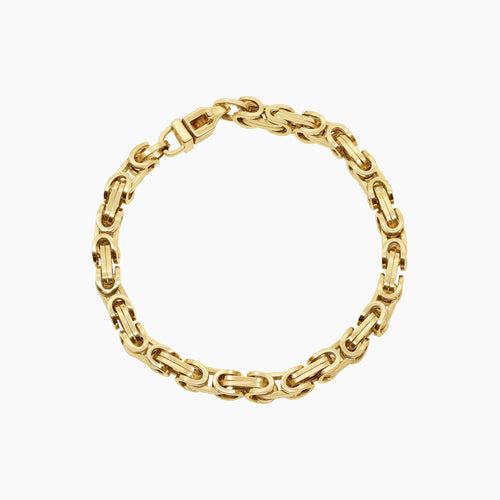 LINKED CHAIN LADIES BRACELET IN (SAUDI) 18K YELLOW GOLD