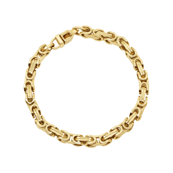 LINKED CHAIN LADIES BRACELET IN (SAUDI) 18K YELLOW GOLD