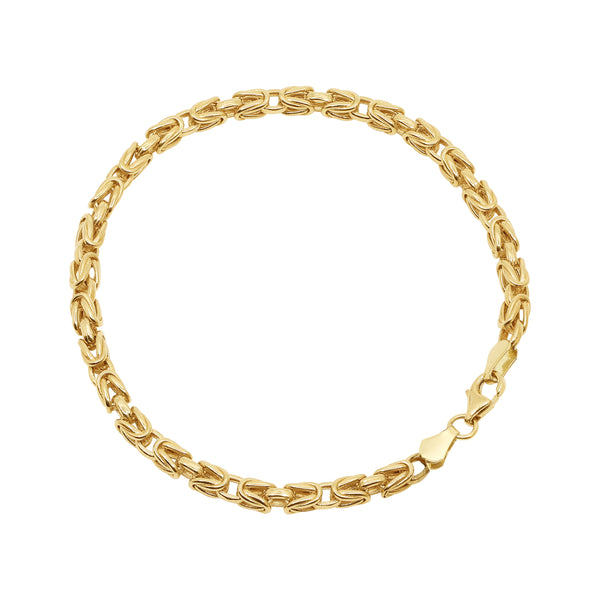 SCALES LINKED CHAIN LADIES BRACELET IN (ITALIAN) 18K YELLOW GOLD