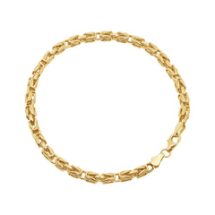 SCALES LINKED CHAIN LADIES BRACELET IN (ITALIAN) 18K YELLOW GOLD