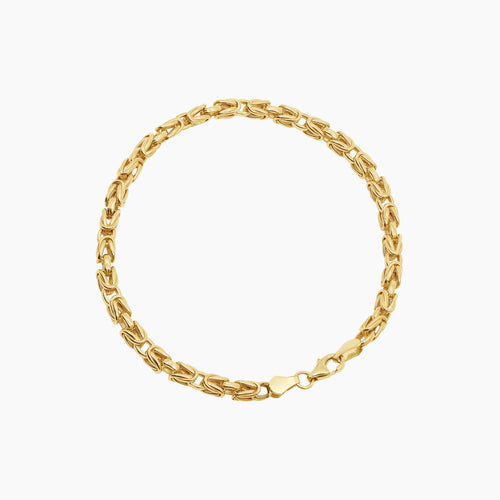 SCALES LINKED CHAIN LADIES BRACELET IN (ITALIAN) 18K YELLOW GOLD