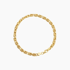 SCALES LINKED CHAIN LADIES BRACELET IN (ITALIAN) 18K YELLOW GOLD