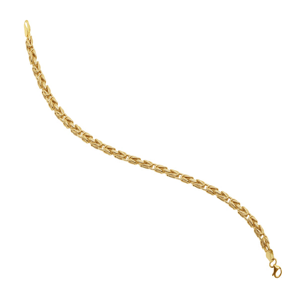 SCALES LINKED CHAIN LADIES BRACELET IN (ITALIAN) 18K YELLOW GOLD