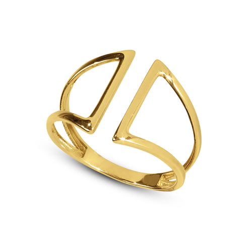 OPEN LADIES RING IN 18K YELLOW GOLD