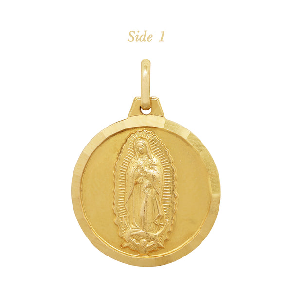 OUR LADY OF GUADALUPE MEDAL (20 MM) IN (ITALIAN) 14K YELLOW GOLD