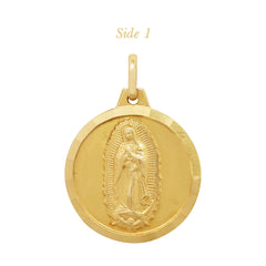 OUR LADY OF GUADALUPE MEDAL (20 MM) IN (ITALIAN) 14K YELLOW GOLD