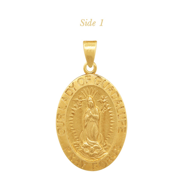 OUR LADY OF GUADALUPE MEDAL (20 MM) IN (ITALIAN) 18K YELLOW GOLD