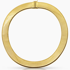 OMEGA CHAIN LADIES CHOKER IN (ITALIAN) 18K YELLOW GOLD