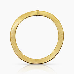 OMEGA CHAIN LADIES CHOKER IN (ITALIAN) 18K YELLOW GOLD