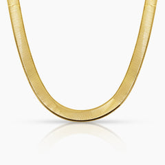 OMEGA CHAIN LADIES CHOKER IN (ITALIAN) 18K YELLOW GOLD