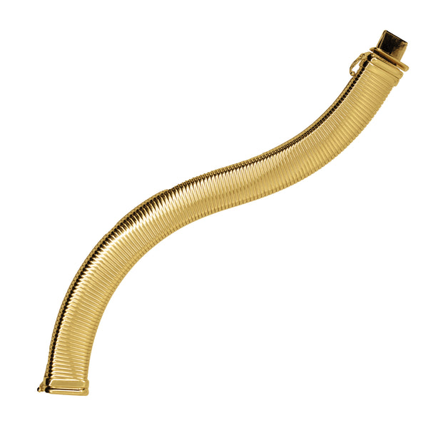 OMEGA CHAIN LADIES CHOKER IN (ITALIAN) 18K YELLOW GOLD