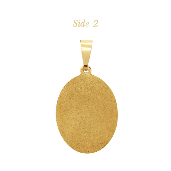 SACRED HEART MEDAL (16 MM) IN (SPANISH) 18K YELLOW GOLD