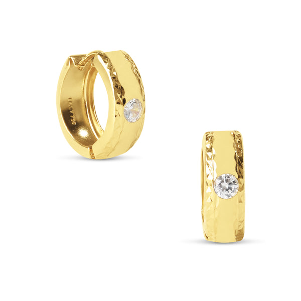 CREOLLA WITH CUBIC ZIRCONIAN STONE IN 18K YELLOW GOLD