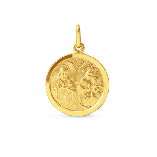 SACRED HEART & PERPETUAL MEDAL IN 18K YELLOW GOLD