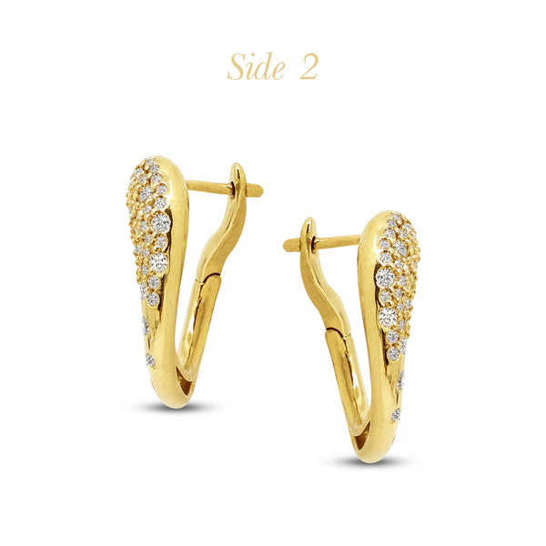 MERCY ROUND LADIES HOOP EARRINGS WITH 82=0.73 / 6.2 / 6.01 CARATS DIAMONDS IN 18K YELLOW GOLD