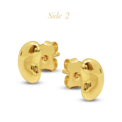 BEANS LADIES STUD EARRINGS IN (ITALIAN) 18K YELLOW GOLD