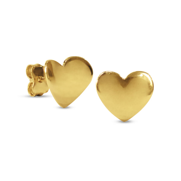 EARDORM SCALLOP HEART DESIGN EARRINGS IN 18K WHITE GOLD