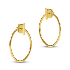 DETACHABLE HOOP EARRINGS IN 18K YELLOW GOLD