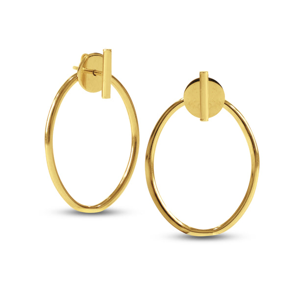 DETACHABLE HOOP EARRINGS IN 18K YELLOW GOLD