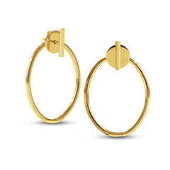 DETACHABLE HOOP EARRINGS IN 18K YELLOW GOLD