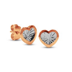 HEART EARRINGS IN 18K ROSE GOLD