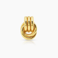 KNOT LADIES HOOP EARRINGS IN (SAUDI) 18K YELLOW GOLD