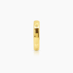 ROUND LADIES HOOP EARRINGS IN (SAUDI) 18K YELLOW GOLD