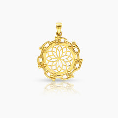 FLOWER LADIES PENDANT IN (SAUDI) 18K YELLOW GOLD