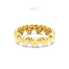 6" HEART RING LADIES RINGS IN (ITALIAN) 18K YELLOW GOLD