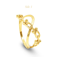 7 1/2" INFINITY RING LADIES RINGS IN (SAUDI) 18K YELLOW GOLD