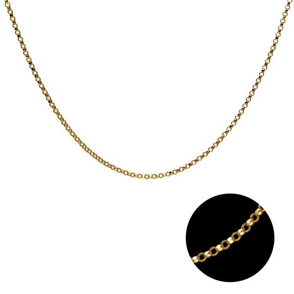 ROLO CHAIN NECKLACE IN 18K YELLOW GOLD