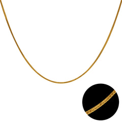 FOXTAIL CHAIN NECKLACE IN 18K YELLOW GOLD