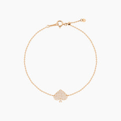 SPADE CHARM LADIES BRACELET WITH 32=0.16 / 1.66 / 1.8 CARAT DIAMONDS IN 18K ROSE GOLD