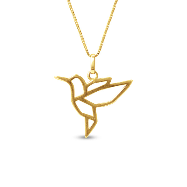 BIRD PENDANT WITH CHAIN IN 18K YELLOW GOLD