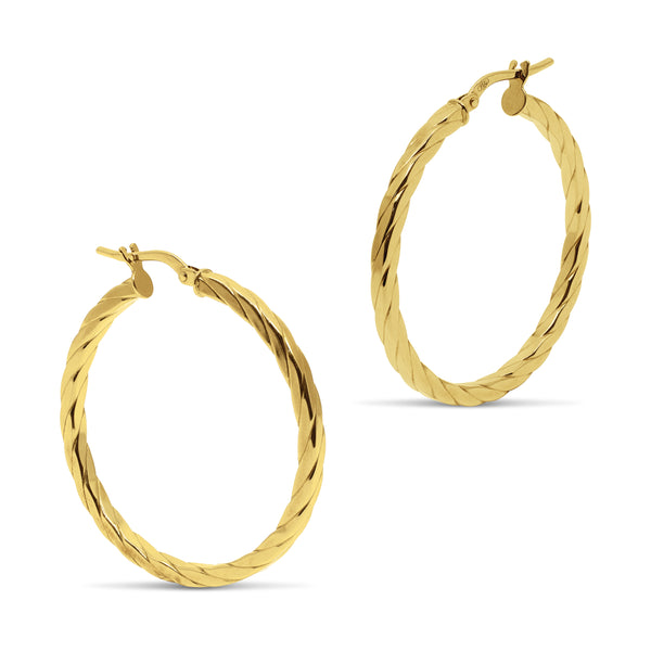 TWISTED EARRINGS IN 18K YELLOW GOLD