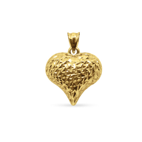 REVERSIBLE HEART PENDANT IN 18K YELLOW GOLD